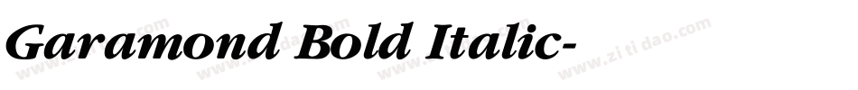 Garamond Bold Italic字体转换
